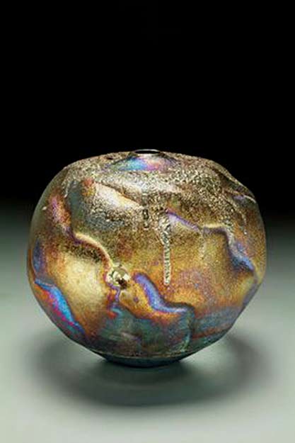 raku-globe-Steven Forbes raku-pottery-gallery-by-steven-forbes-desoule