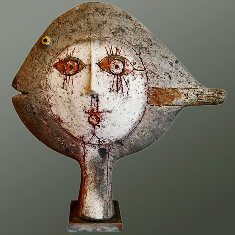 Roger-Capron---Vallauris-sculpture Raku-Sculpture-by-Roger-Capron---Vallauris---France---1995