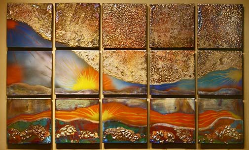 raku-tiles-wall-art - Steven Forbes-deSoule raku-tile-wall-mural-steven-forbes