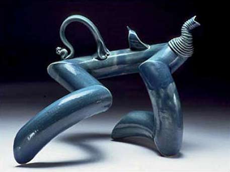 Ray-Bub-–-Ceramic-Art-Teapots Ray-Bub ceramic tubular teapot