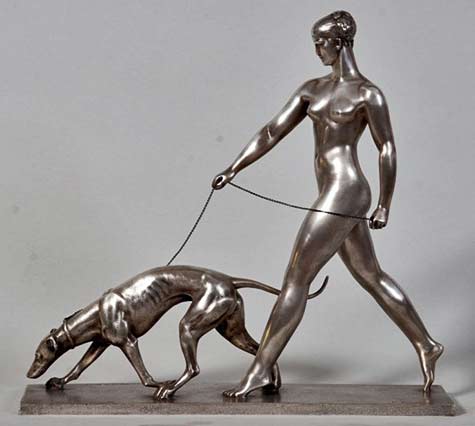 Raymond-Léon-Rivoire-Women-with-Hound-1920-made-in-France Raymond-Léon-Rivoire-Women-with-Hound-1920