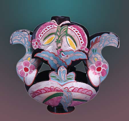 red-and-pink-flowers vessel - Andrea Gill