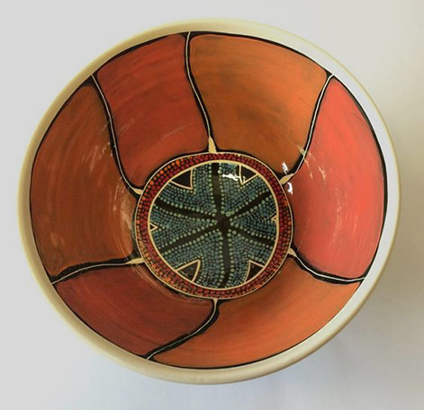 Red-Anemone-Dreaming-ceramic-Bowl-Penny-Evans Red Anemone Dreaming ceramic Bowl by Penny Evans