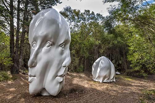 ReGeneration-sculpture -Sonia-Payes regeneration-2014-sonia-payes - conjoined white abstract female heads