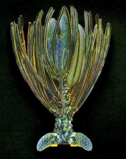 René-Lalique.-Brooch-art-noouveau René-Lalique.-Brooch - Pine Sprig 1900-1902