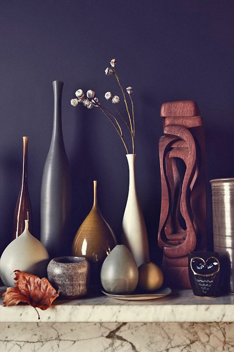renovated-Victorian-Terrace-home-in-London Sophie Cook - porcelain bottles on the mantle