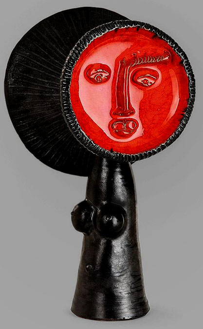 Robert-and-Jean-Cloutier;-Glazed-Ceramic-Figure,-1950s Robert-and-Jean-Cloutier;-Glazed-Ceramic-Figure,-1950s