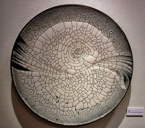 Robert-Sperry-dish Robert-Sperry crackle glaze plate