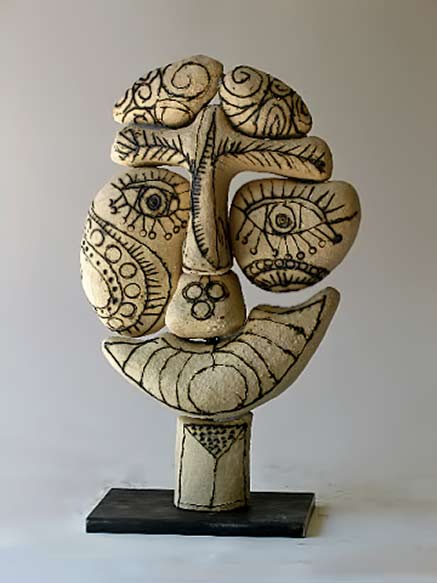 french-artist-roger-capron roger-capron-abstract-ceramic-face