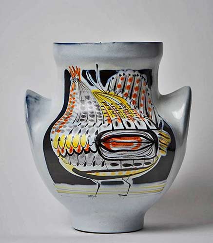 Roger-Capron-Large-Bird-Ceramic-Vase,-Vallauris,-1959---Galerie-Sandy-Toupenet