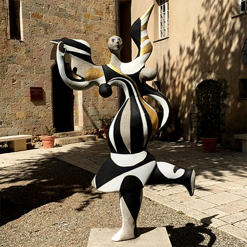Roger-Capron--Vallauris-castle-courtyard Roger Capron public sculpture - Vallauris