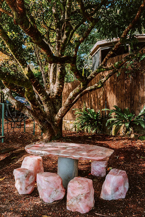 Rose-Quartz-table Rose-Quartz-table-sits-beneath-the-mango-tree