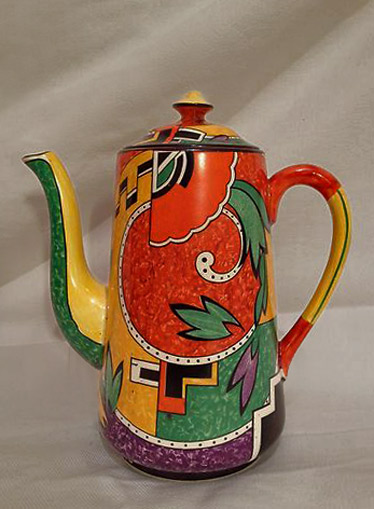 Royal-Winton-art-deco-coffee-pot ROYAL-WINTON-JAZZ-ART-DECO-COFFEE-POT-c1930
