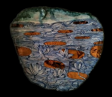 ruan-hofrfman water lily plate - Ruan Hoffman