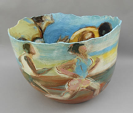 Jitka-Palmerceramics Running,-red-earthenware-vessel,-Jitka-Palmer-2012,-www.jitkapalmer.co