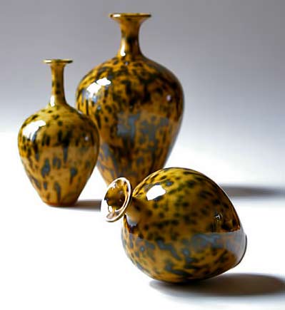 Amber-Sunrise-Speckled-Bottles-Russell-Ackerman Russell-Akerman-amber speckled bottles-Amber-Sunrise-Speckled-Bottles