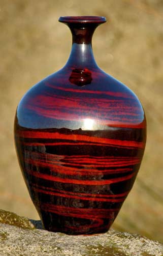 Mahogany-Agate-Bottle-Russell-Ackerman Russell-Akerman-mahogany-agate-bottle-Mahogany-Agate-Bottle baluster in red and black
