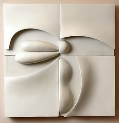 ruth-Duckworth-porcelain-wall-sculpture Ruth-Duckworth;-Porcelain,-1998. geometric wall art