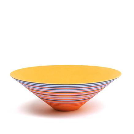 sara-moorhouse-ceramic-art Sara Moorhouse-ceramic-striped horizontally bowl