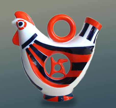 Sargadelos-abstract-rooster Sargadelos stylized rooster jug/ewer