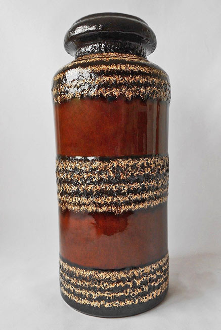 Scheurich-70s-Vintage--Floor-Vase.- Scheurich 70s Vintage West German Fat Lava Floor Vase. 517-30. Measures 30 cms.