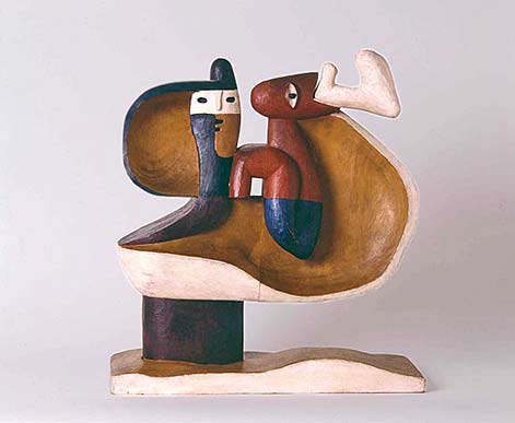 Sculpture-by-Le-Corbusier-3The-child-is-there-,-1961.-Made-out-of-Polychrome-wood The-child-is-there-,Le-Corbusier-1961