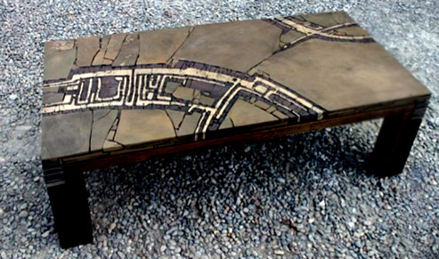 sergey-karlov-mosaic-table Stone mosaic table by Sergey Karlov