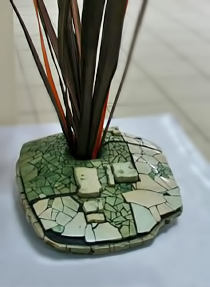 sergey-karlov-russian-mosaic-vase Momsaic ikebana vessel - Sergey Karlov