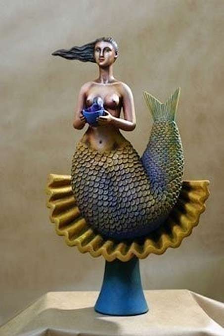 Sergio-Bustamante-siren-sculpture Sergio Bustamante mermaid sculpture