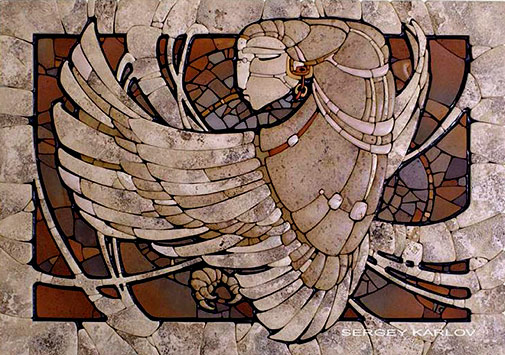 Sergy-Karlov stone mosaic phoenix - Sergey Karlov