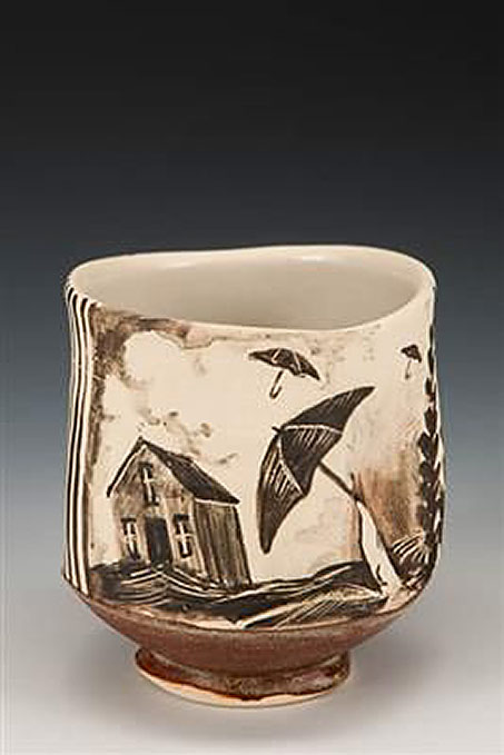 Seth-Rainville-ceramic-tea-bowl Seth-Rainville-ceramic-tea-bowl with flying umbrellas