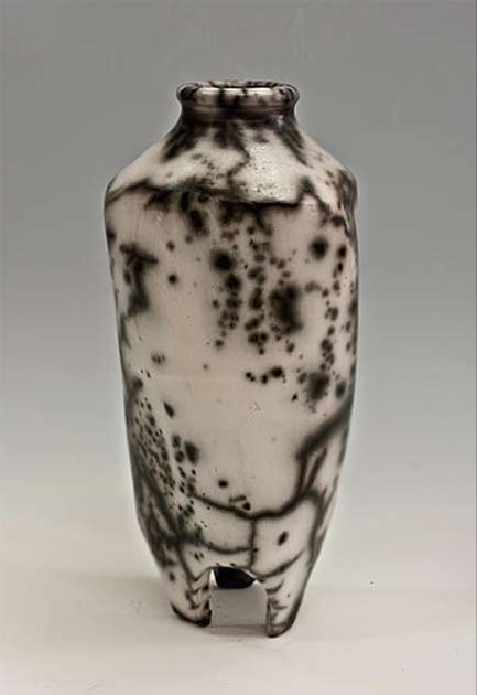 Shamai-Sam-Gibsh-Ceramic-Smoke-firing-Naked-Raku Smoke-firing-Naked-Raku vase - Shamai-Sam-Gibsh