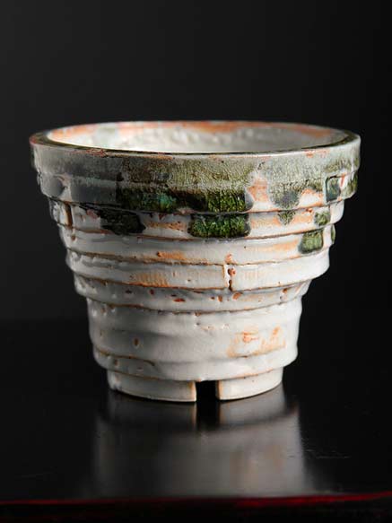 Shino-Bowl-Adam-Whatley Shino-Bowl-Arvagh stacked clay strip bowl - Adam Whatley