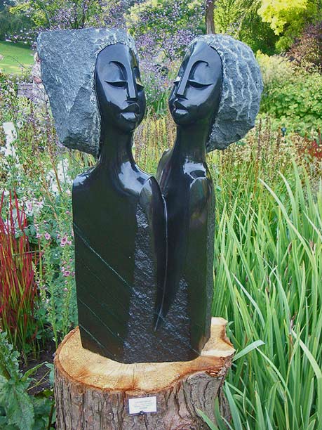 Shona-Sculptures---Van-Dusen-Gardens,-Vancouver-Lorna-flickr Twin Females bust Shona-Sculptures---Van-Dusen-Gardens,-Vancouver-Lorna-flickr