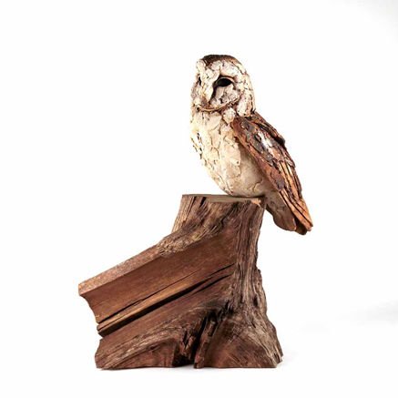 Simon-Griffiths-ceramic-art ceramic-art owl sculpture Simon-Griffiths