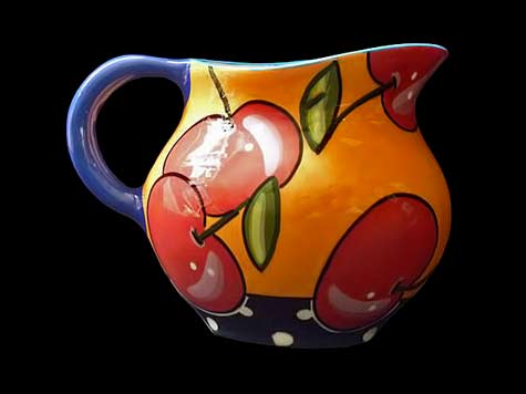 Small-Water-Jug-for-any-beverage-very-chic-and-full-of-color,-from-PEFI-Ceramics-collection PEFI-Ceramics water jug with fruit decoration