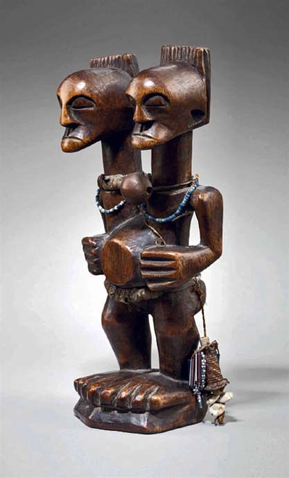 Songye-two-headed-figure SONGYE-TWO-HEADED-FIGURE---Congo-Republic