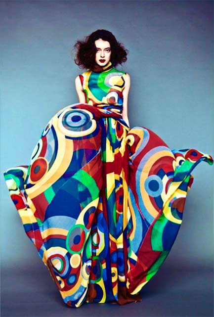 sonia-delaunay-inspired-gown sonia-delaunay-colors-abstraction-live-demais designed by lla Malomane
