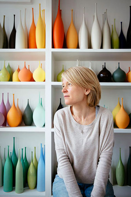 Sophie-Cook-portrait-photo Sophie Cook with her colorful vases