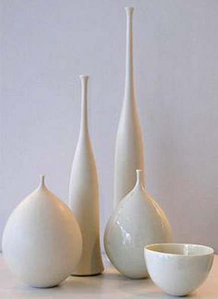 Sophie-Cook7 Collection of white porcelain vessels by Sophie Cook
