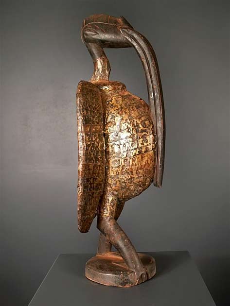 Calao-Senoufo-bird-sculpture Statue-Calao-Senoufo---Côte-d'Ivoire Found-on-galerie-art-africain