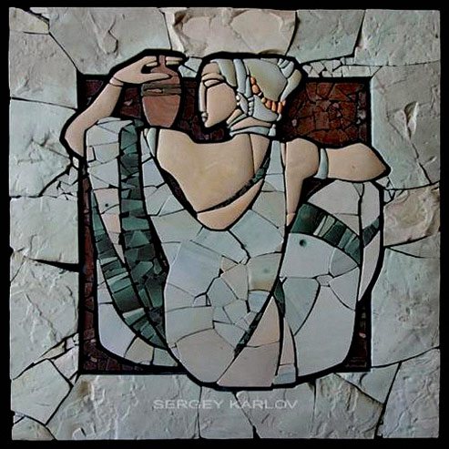Stone-mosaic-by-Sergey-Karlov-24 'Spring Water' -- Sergey Karlov