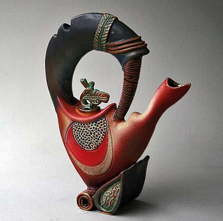 Stoneware-Tea-Pot-Sculpture-Helene-Fielder Tea-Pot-Sculpture-Helene-Fielder