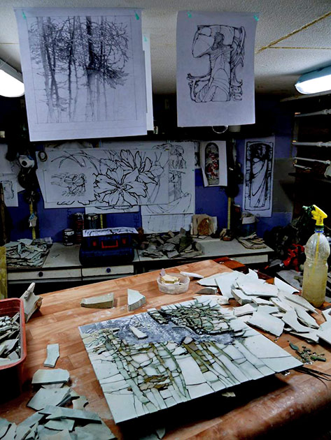 studio-of-sergey-karlov--mosaic-patterns-mosaic-ideas Sergey Karlov mosaic construction in studio
