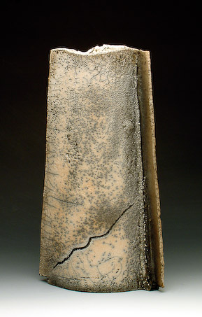 Philippe Buraud-French-raku Raku Vase by Philippe Buraud