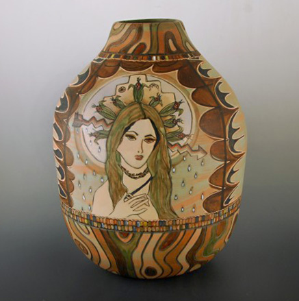 susan-folwell-jar-437x439 native artist Susan Folwell Corn Maiden Jar