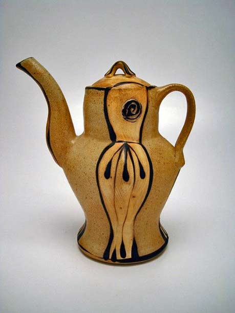 Suze-Lindsay-ceramic teapot ceramic-teapot-in-browns by Suze Lindsay