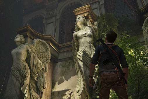 two-angel-sculptures-by-synthgamer synthgamer photo of two angel statues