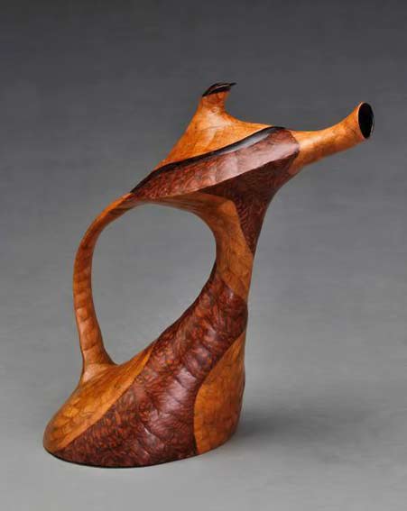 Tea-Horse-teapot-by-David-Bennett David-Bennett wood carved teapot in a sea horse form