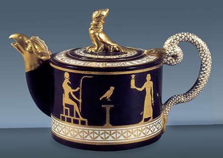 Tea-pot---1785.-Royal-Manufacture-of-Naples-Florence-Porcelain-Museum Egyptian revival teapot - Royal-Manufacture-of-Naples
